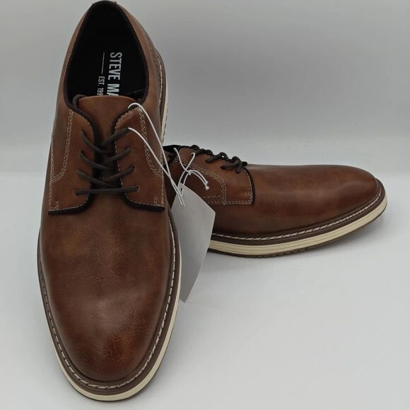 Steve Madden P-Jansen Oxford Shoes Men’s Professional Dress Brown Pick Size main image 3